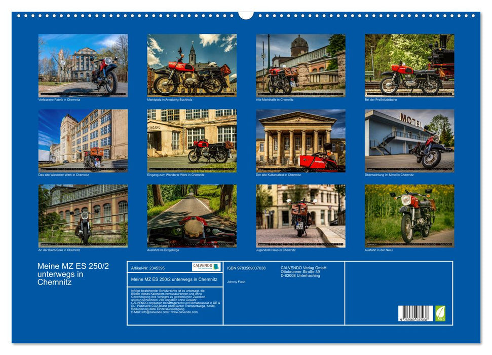 Meine MZ ES 250/2 unterwegs in Chemnitz (CALVENDO Wandkalender 2027)