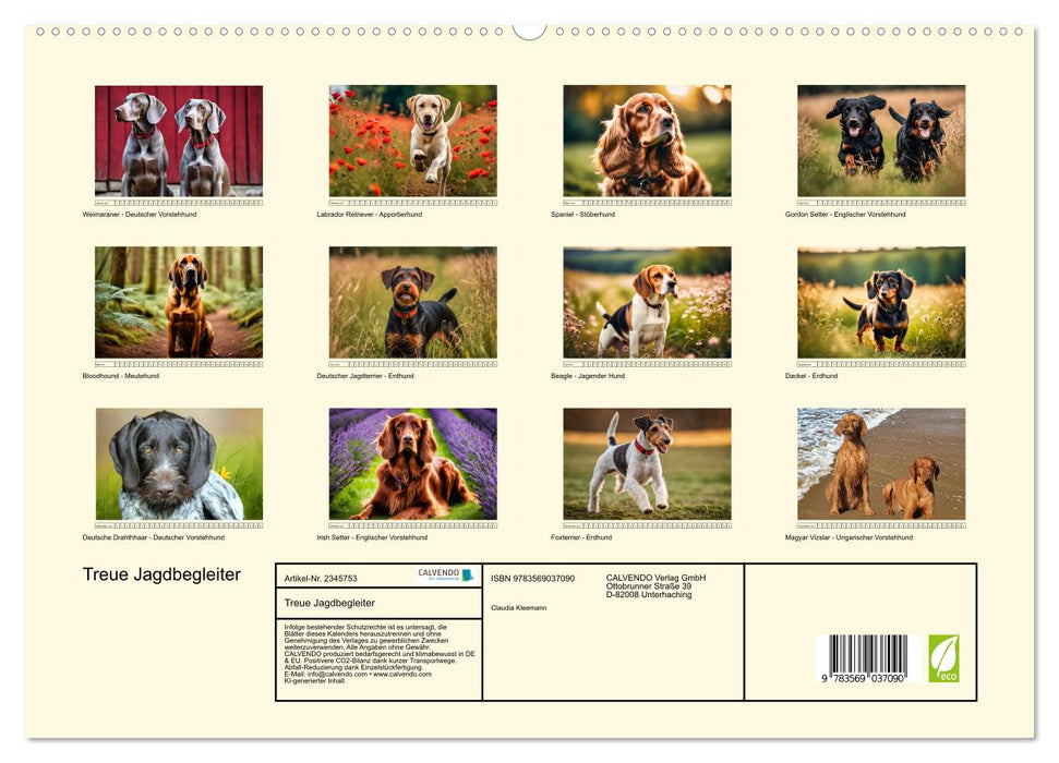 Treue Jagdbegleiter (CALVENDO Premium Wandkalender 2027)