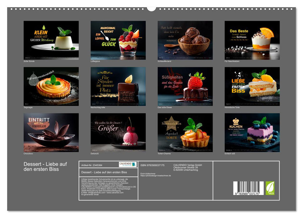 Dessert - Liebe auf den ersten Biss (CALVENDO Premium Wandkalender 2027)