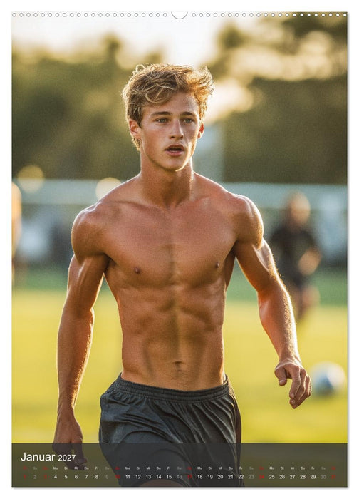 SEXY JUNGS - Nackte Haut beim Fußball (CALVENDO Premium Wandkalender 2027)