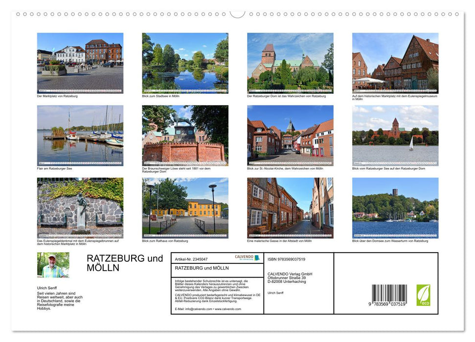 RATZEBURG und MÖLLN (CALVENDO Premium Wandkalender 2027)