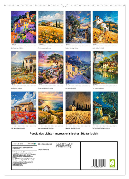 Poesie des Lichts - impressionistisches Südfrankreich (CALVENDO Premium Wandkalender 2027)
