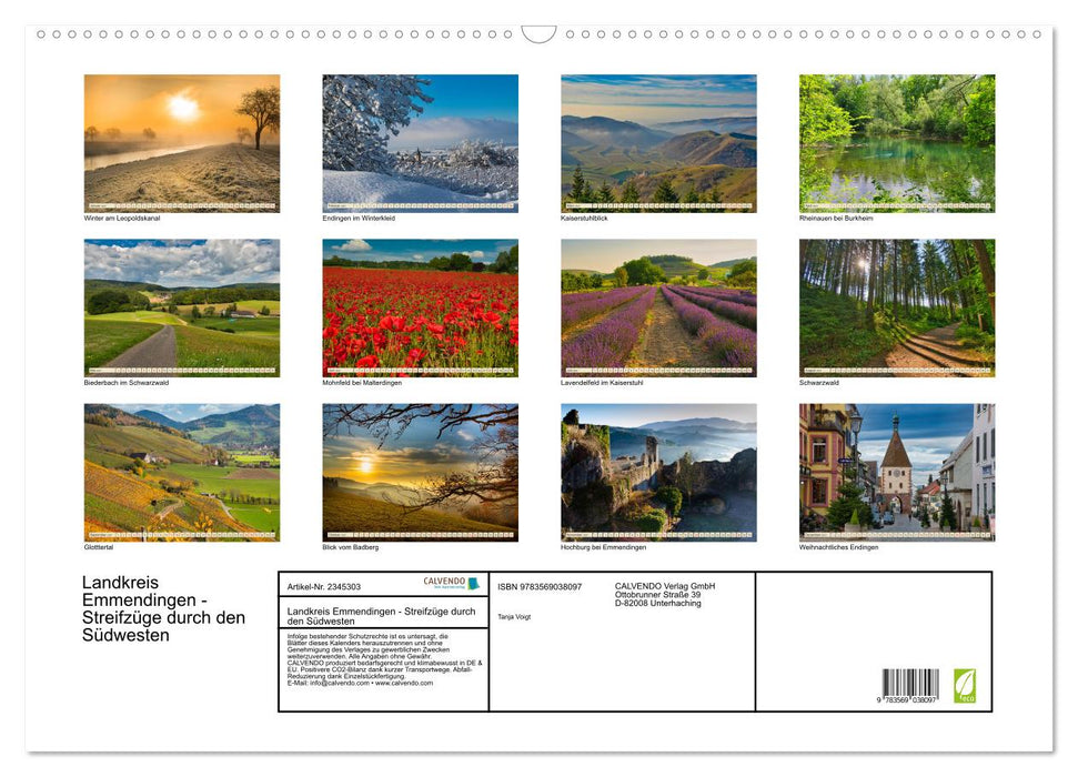 Landkreis Emmendingen - Streifzüge durch den Südwesten (CALVENDO Wandkalender 2027)