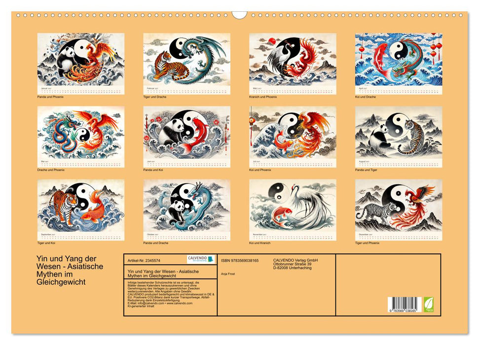Yin und Yang der Wesen - Asiatische Mythen im Gleichgewicht (CALVENDO Wandkalender 2027)