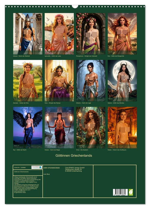 Göttinnen Griechenlands (CALVENDO Wandkalender 2027)