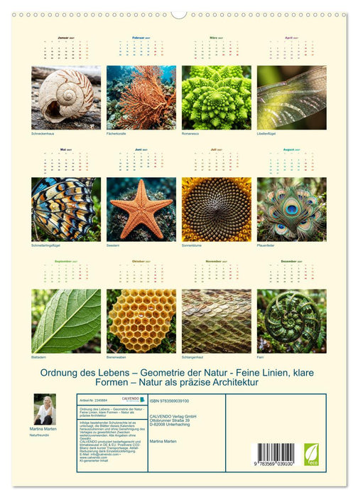 Ordnung des Lebens – Geometrie der Natur - Feine Linien, klare Formen – Natur als präzise Architektur (CALVENDO Premium Wandkalender 2027)