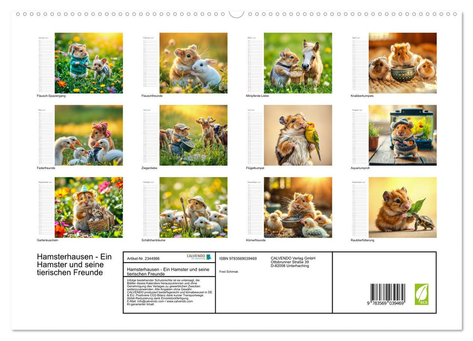 Hamsterhausen - Ein Hamster und seine tierischen Freunde (CALVENDO Premium Wandkalender 2027)
