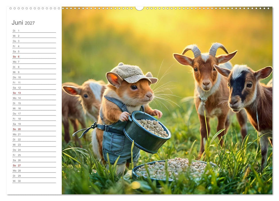 Hamsterhausen - Ein Hamster und seine tierischen Freunde (CALVENDO Premium Wandkalender 2027)