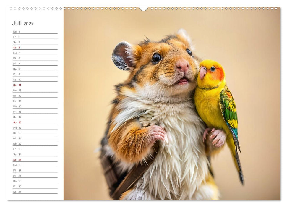 Hamsterhausen - Ein Hamster und seine tierischen Freunde (CALVENDO Premium Wandkalender 2027)