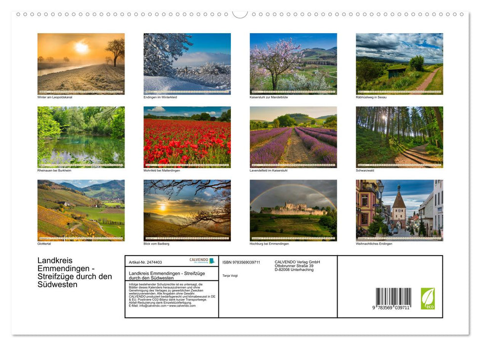 Landkreis Emmendingen - Streifzüge durch den Südwesten (CALVENDO Premium Wandkalender 2027)
