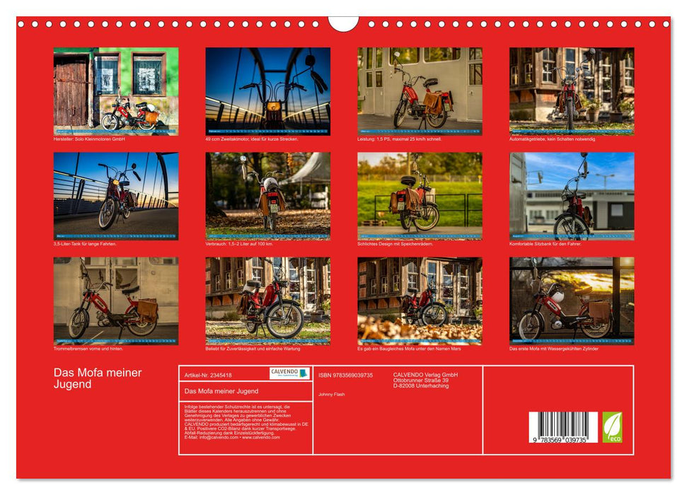 Das Mofa meiner Jugend (CALVENDO Wandkalender 2027)