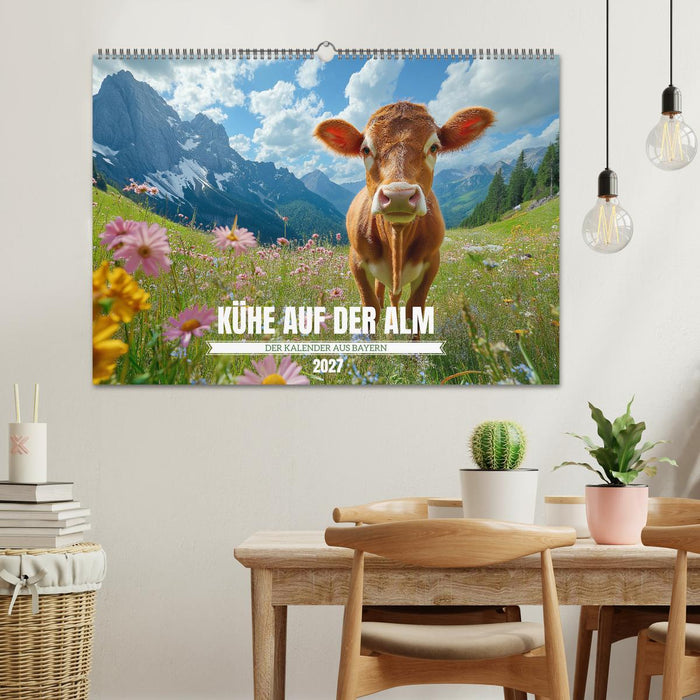 KÜHE AUF DER ALM – Der Kalender aus Bayern (CALVENDO Wandkalender 2027)