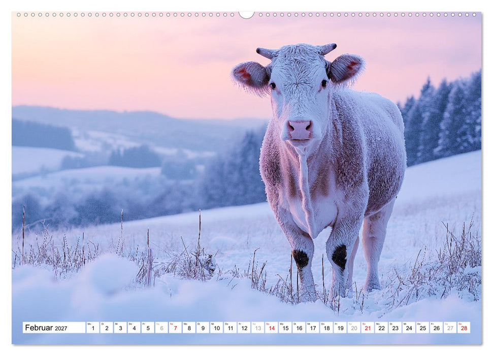 KÜHE AUF DER ALM – Der Kalender aus Bayern (CALVENDO Wandkalender 2027)