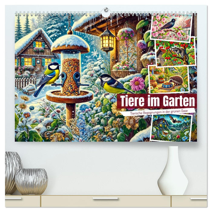 Tiere im Garten - Tierische Begegnungen in der grünen Oase (CALVENDO Premium Wandkalender 2027)