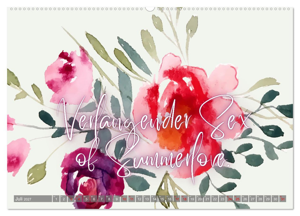 Flower Romance - Romantischer Blütenzauber (CALVENDO Premium Wandkalender 2027)