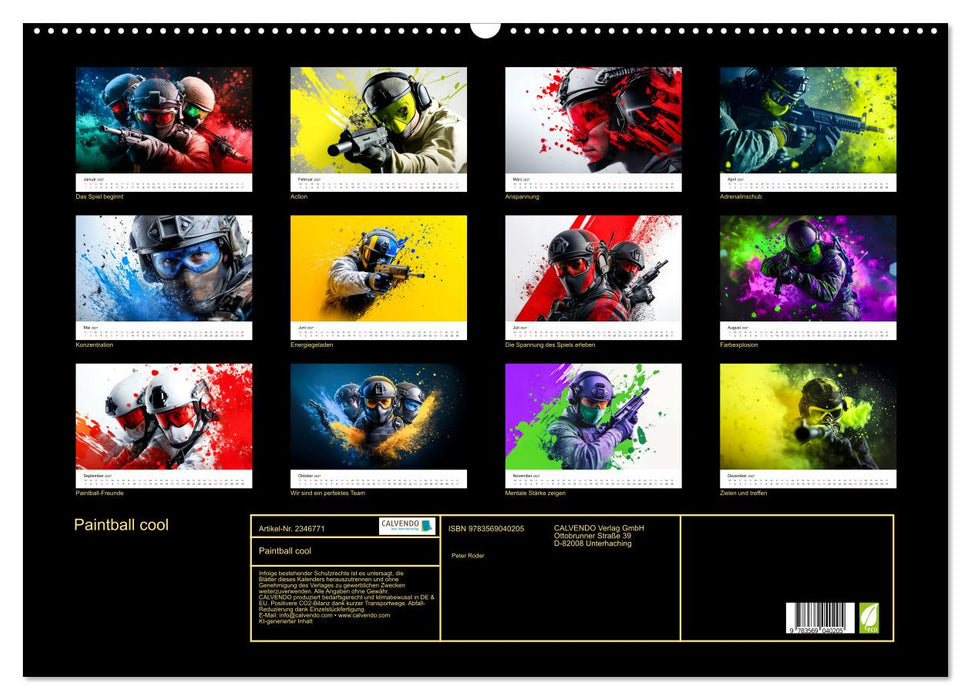 Paintball cool (CALVENDO Wandkalender 2027)