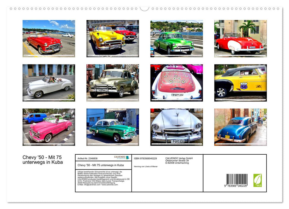 Chevy '50 - Mit 75 unterwegs in Kuba (CALVENDO Premium Wandkalender 2027)