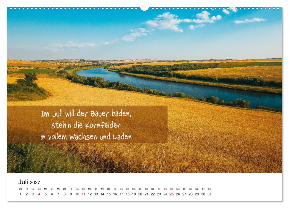 Bauernregeln Kalender - Rhythmus der Jahreszeiten (CALVENDO Premium Wandkalender 2027)