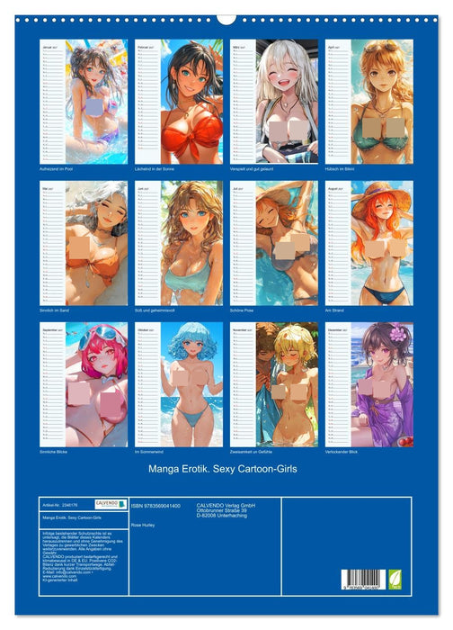 Manga Erotik. Sexy Cartoon-Girls (CALVENDO Wandkalender 2027)