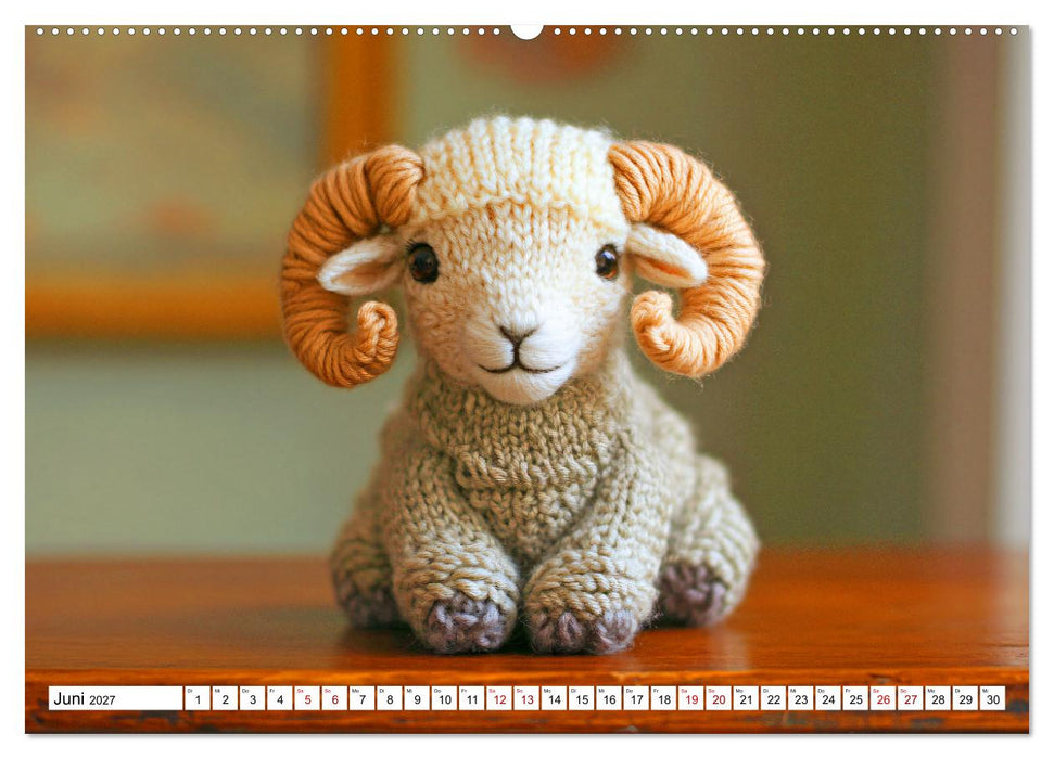 Strick-Safari - Gestrickte Tiere zum Verlieben (CALVENDO Wandkalender 2027)