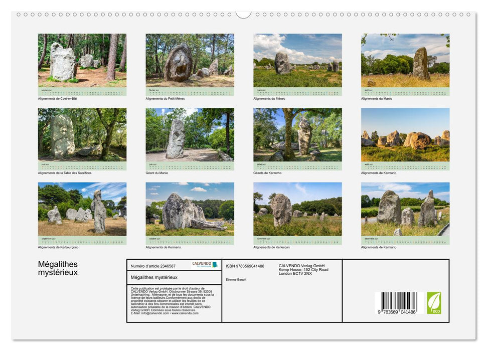 Mégalithes mystérieux (CALVENDO Calendrier supérieur 2027)