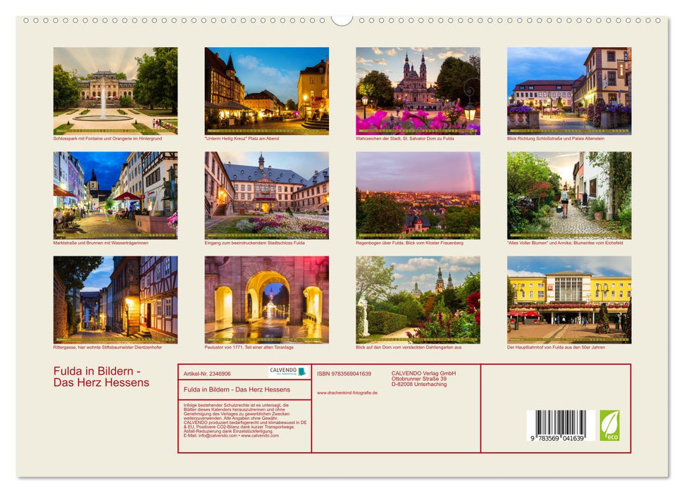 Fulda in Bildern - Das Herz Hessens (CALVENDO Premium Wandkalender 2027)