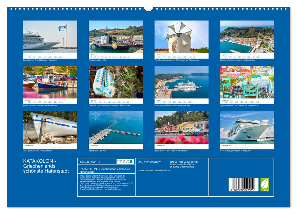 KATAKOLON - Griechenlands schönste Hafenstadt (CALVENDO Premium Wandkalender 2027)