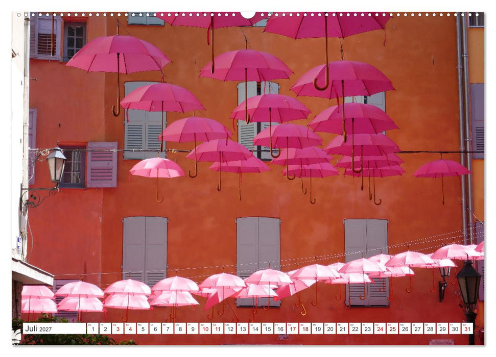 Umbrella Skies - Farbenfrohe Schirme (CALVENDO Premium Wandkalender 2027)