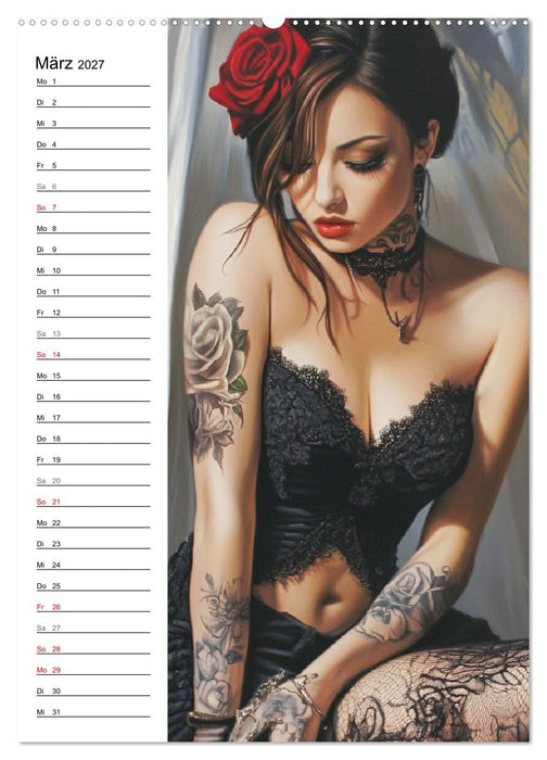 Sinnliche Kunst. Erotische Frauen Paintings (CALVENDO Wandkalender 2027)