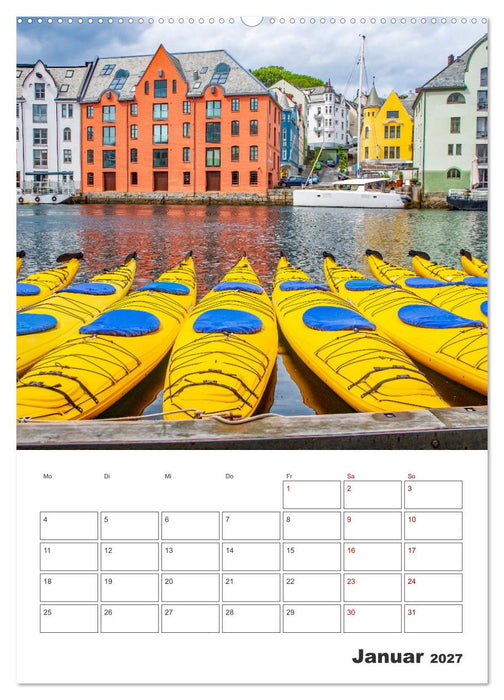 Norwegens Küstenstädte - Reiseplaner (CALVENDO Wandkalender 2027)