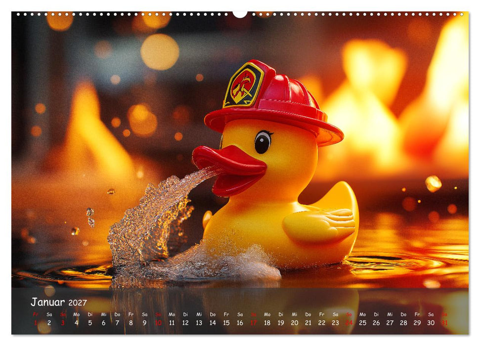 Badeenten Kalender - Quietscheenten in der Berufswelt (CALVENDO Wandkalender 2027)