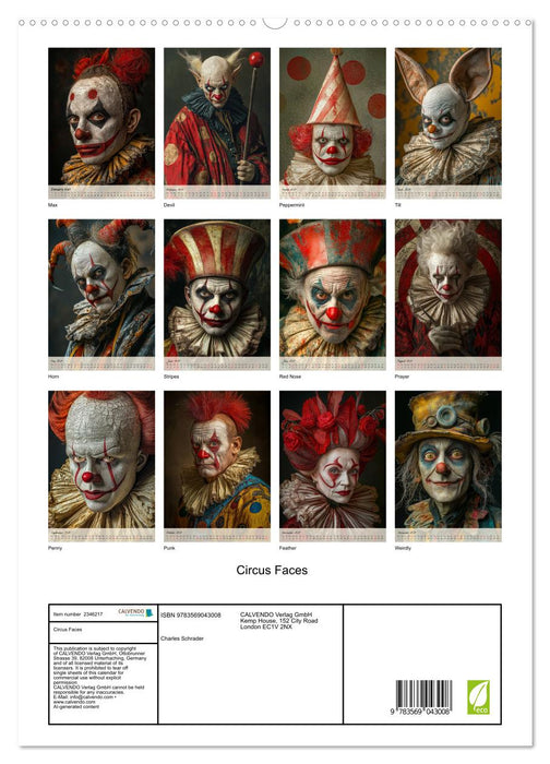 Circus Faces (CALVENDO Premium-Calendar 2027)