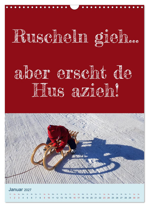 Erzgebirgischer Mundartkalender (CALVENDO Wandkalender 2027)