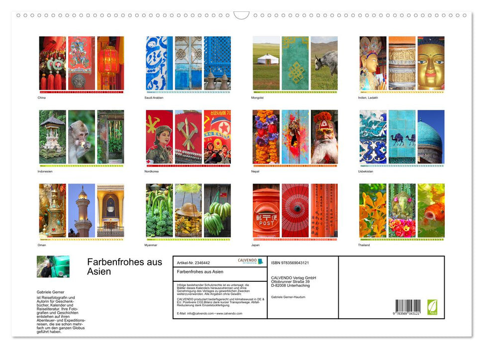 Farbenfrohes aus Asien (CALVENDO Wandkalender 2027)