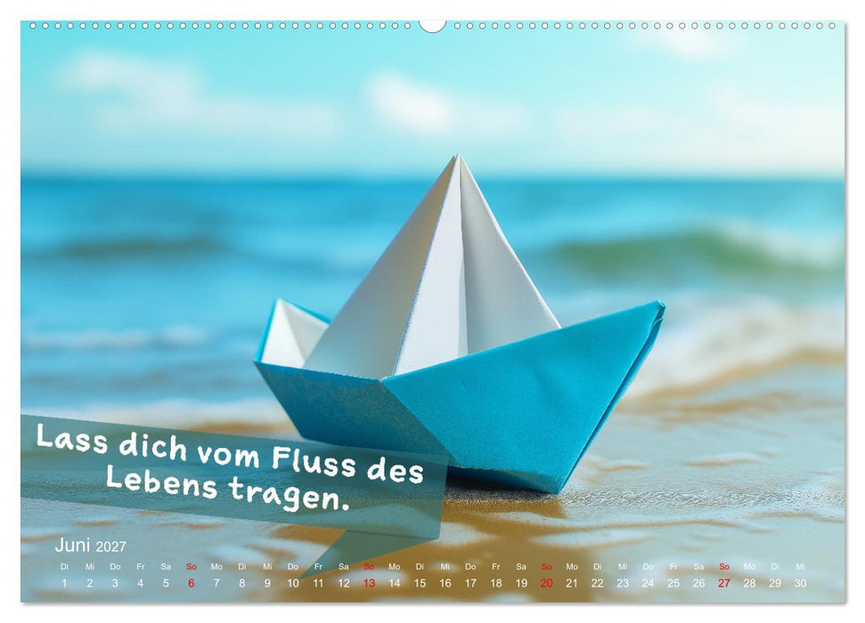 Origami Kalender der Achtsamkeit - Achtsamkeitskalender (CALVENDO Wandkalender 2027)