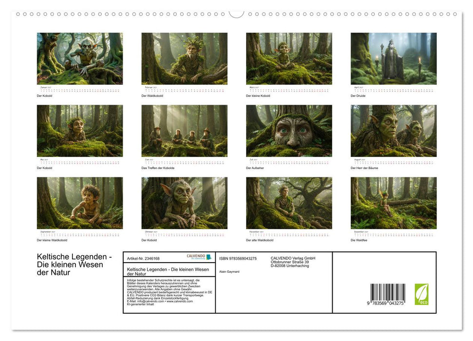 Keltische Legenden - Die kleinen Wesen der Natur (CALVENDO Premium Wandkalender 2027)