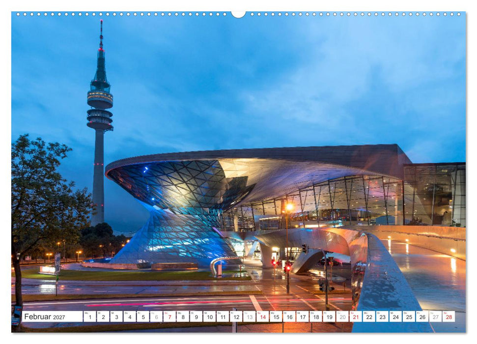 Abend in München (CALVENDO Wandkalender 2027)