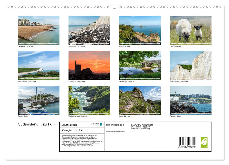 Südengland... zu Fuß (CALVENDO Premium Wandkalender 2027)