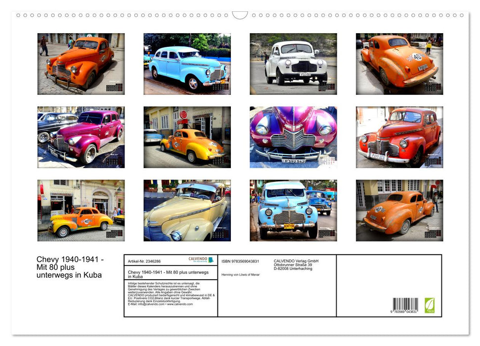 Chevy 1940-1941 - Mit 80 plus unterwegs in Kuba (CALVENDO Wandkalender 2027)