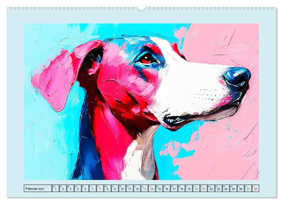 Hunde Paintings. Moderne Portraits in Öloptik (CALVENDO Wandkalender 2027)