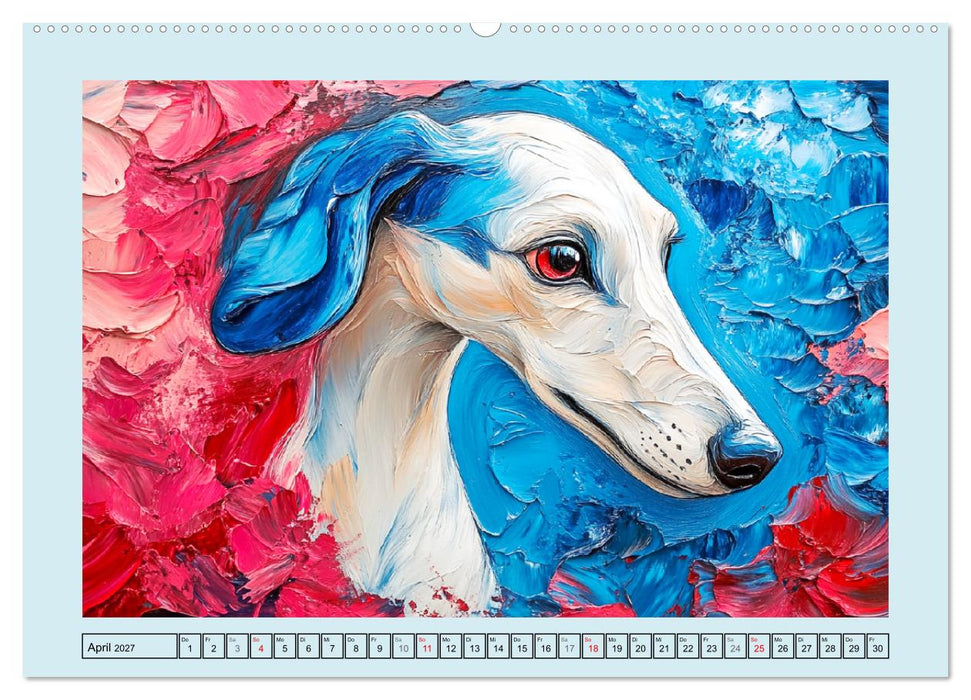 Hunde Paintings. Moderne Portraits in Öloptik (CALVENDO Wandkalender 2027)