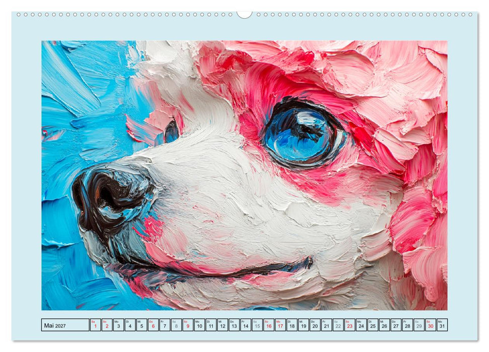 Hunde Paintings. Moderne Portraits in Öloptik (CALVENDO Wandkalender 2027)