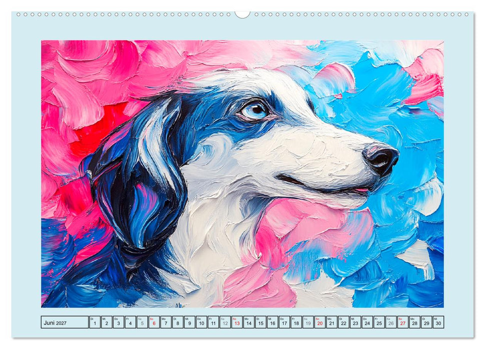 Hunde Paintings. Moderne Portraits in Öloptik (CALVENDO Wandkalender 2027)