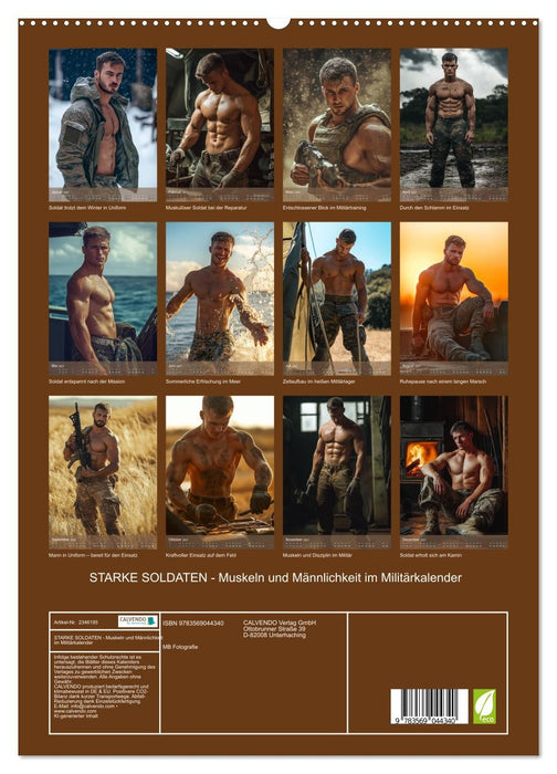 STARKE SOLDATEN - Muskeln und Männlichkeit im Militärkalender (CALVENDO Premium Wandkalender 2027)