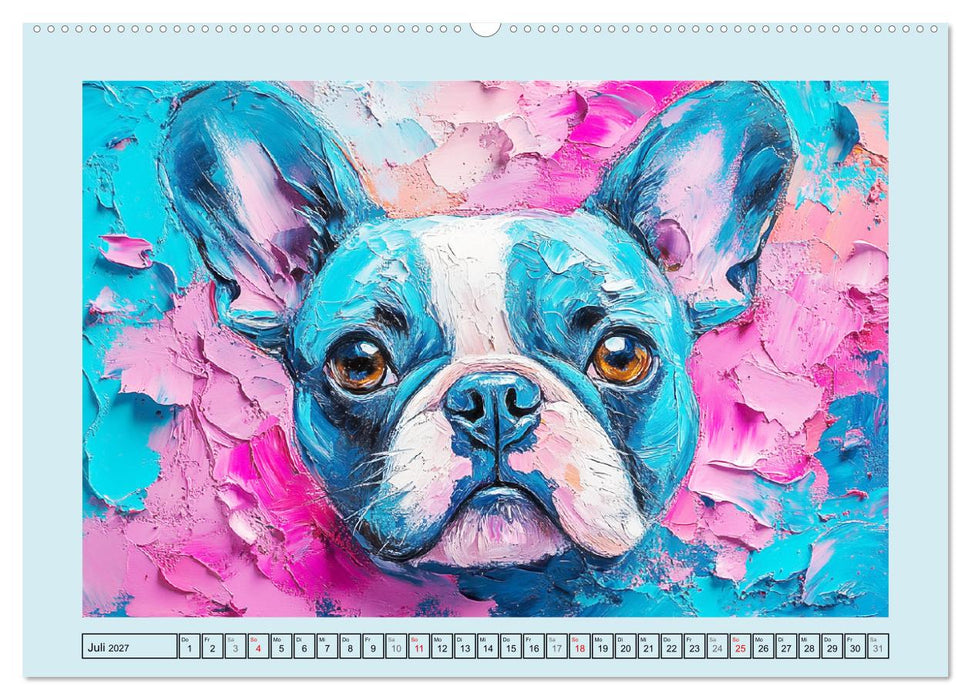 Hunde Paintings. Moderne Portraits in Öloptik (CALVENDO Premium Wandkalender 2027)