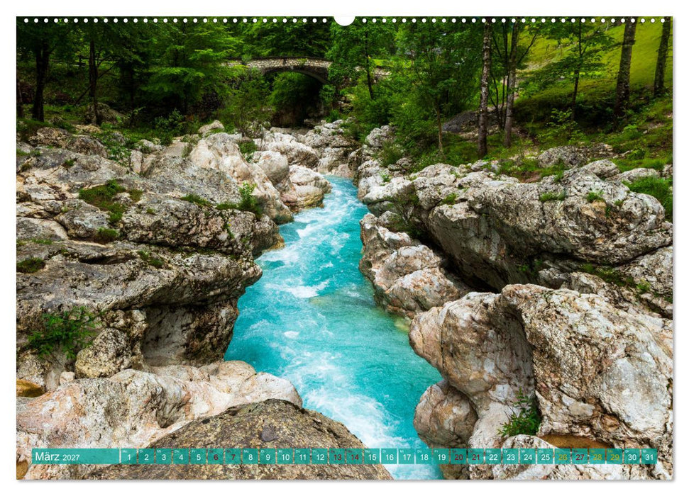 Reise durch das Soca-Tal - Unterwegs im schönen Slowenien (CALVENDO Wandkalender 2027)