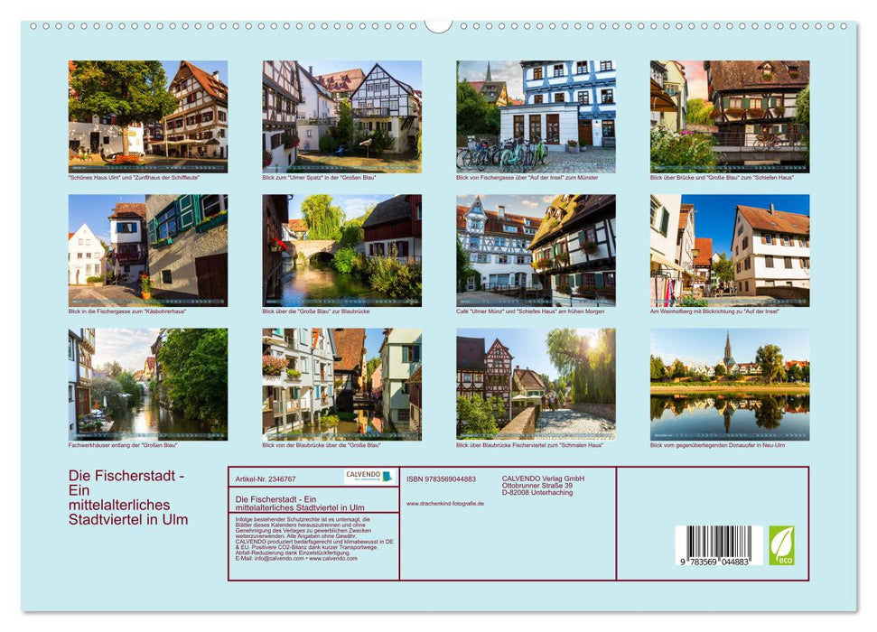 Die Fischerstadt - Ein mittelalterliches Stadtviertel in Ulm (CALVENDO Premium Wandkalender 2027)