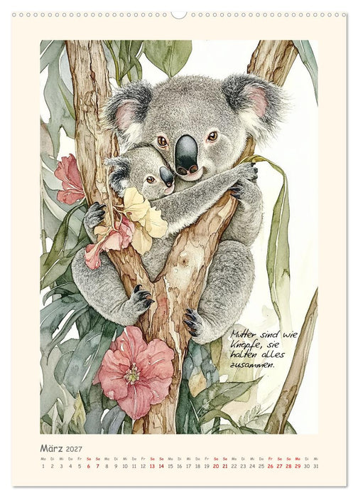 Liebenswerte Tierillustrationen (CALVENDO Premium Wandkalender 2027)