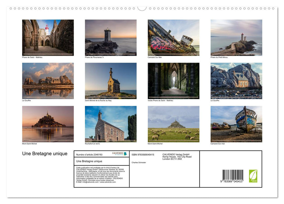 Une Bretagne unique (CALVENDO Calendrier supérieur 2027)