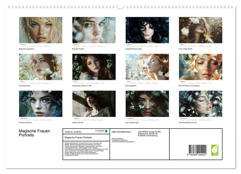 Magische Frauen Portraits (CALVENDO Premium Wandkalender 2027)